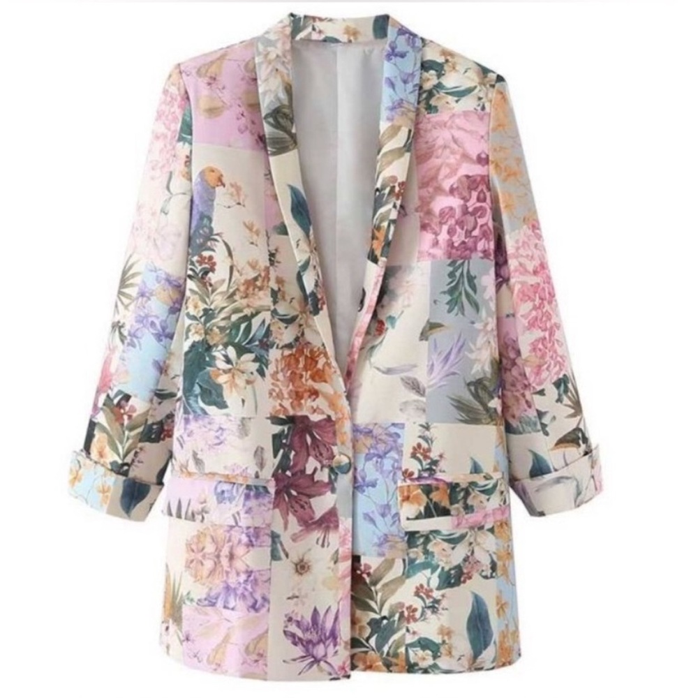 Vici Multicolor Floral Women's Blazer
